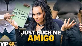 VIP4K.  Babe with pierced nipples and tattoos fucks in the woods