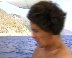 This German Blondie Got Her Face Covered by Yacht Captain