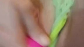 Playing with her pussy
