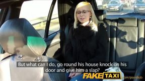 driver fucks glasses blonde on backseat