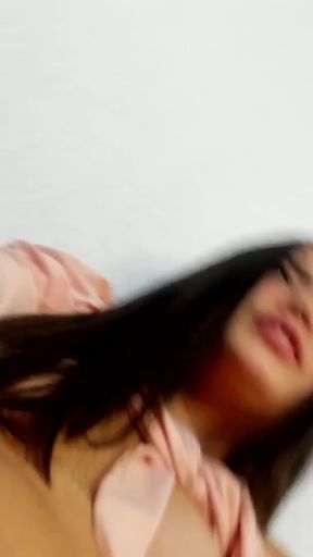 Stunning moment from &quot;College girl with an angelic face and flat chest cums on a webcam show, shooting hot pussy juice&quot;