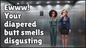 Nice woman + bratty woman freak out over your diaper smells | ABDL roleplay