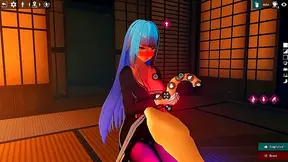 Voluptuous Futanari Enjoys Double Blowjob Foot Play in Steamy 3D Animation
