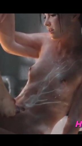 Unforgettable moment from "Fucking with my sexy girlfriend in the bathroom until I cum - 3D Hentai Uncensored"