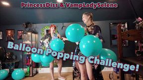 Princess Diss & Goddess Selene Vampyr Balloon Popping Challenge