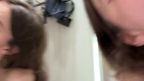 girls lick ass in mall toilets & dressing rooms