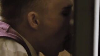 FatherXXX.com - Confession room throat fucking through the small window