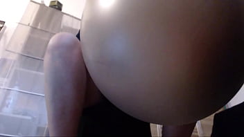 Huge gray balloon to inflate and squirt