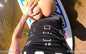 Alisa lovely, stop while swimming on the sup board ended for an amateur couple with honey sex
