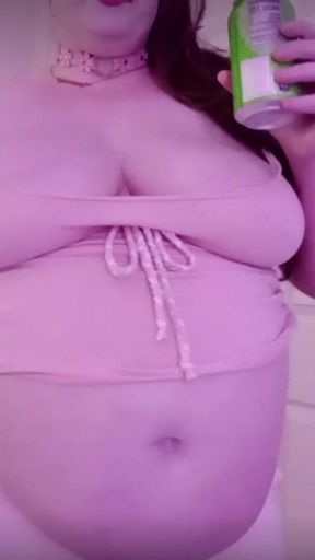 Fat Bellied Slut Chugs Soda
