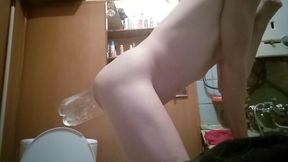 Huge Bottle in My Sweet Young Ass and Anal Prolapse