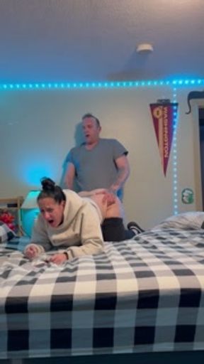 Step sis caught me playing with my cock so I fucked her