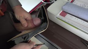 Cumming in my secretary's shoe