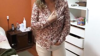 OLD MOTHER 58 YEARS MATURE SHOWING OFF HER LOVELY JUGS COMPILATION UNDERWEAR