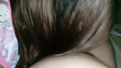 Thick asian milf smothers cock hog hungry POV