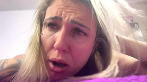 White girl moans with big cock inside her wet pussy