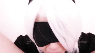 2B-J (Nier Cosplay Oral Sex)