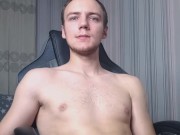 Young Guy Left Home Alone And Jerk Off His Cock While Watching Gay Porn