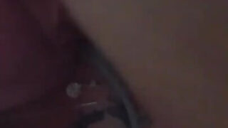 Homemade video of busty American MILF blonde giving a sloppy blowjob and fucking her own fat ass