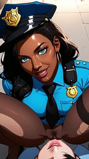 Thrilling moment from &quot;Dirty Police babes takes BBC from hot coworkers public fuck&quot;