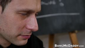 Twink student Will Sims raw rides Victors massive teacher cock