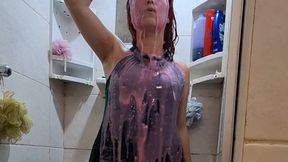 Gunging in my green long dress