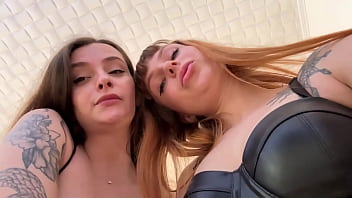 POV Fisting And Strap-on Sucking Femdom From Sofi And Kira