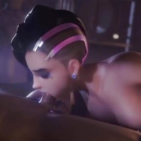 Sombra Deep Throating A Cock