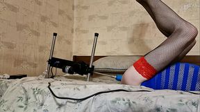 Sissy ass fucked with big toy