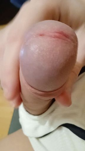 I jerk off my big cock every day because my stepmom loves a lot of cum on her tits