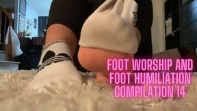 Foot Worship and Foot Humiliation Compilation 14 - Feet Sock Shoe Fetish Verbal Humiliation