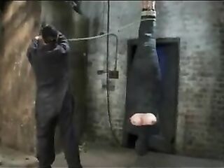 Mummified bitch gets nipp tortured and sex-toy in her snatch