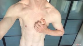 Fit Boy Empties His Uncut Dick