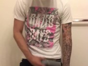 Almost caught jerking off in a friend bathroom