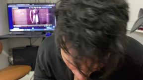 My straight buddy let me suck his cock and record me