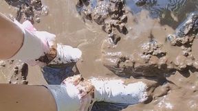 Muddy sock play and clean