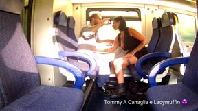 Steamy Train Encounter: Italian Beauty Ladymuffin and Tommy A Canaglia's Adventurous Ride