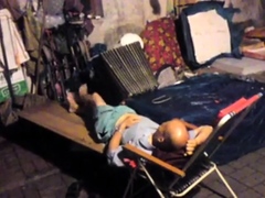 Str8 spy and touching a homeless