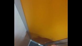 Big cum in public toilet