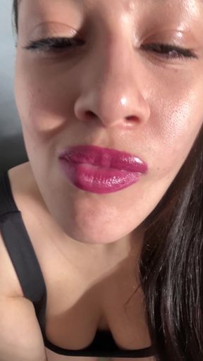 Amateur girl dominated by a giantess in fetish vore scenario