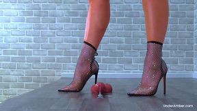 Milking Your Crushed Cock & Balls Under My Glamorous Heels - 188 Slave Cam - Goddess Amber - Trample Trampling CBT Ballbusting Shoe Boots Shoejob Cum