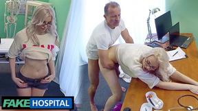 ”Blonde Beautiful Babe Screwed by Doc”