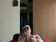 Baseball Jock Jerks Off In Socks
