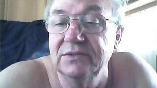 Grandpa show on webcam