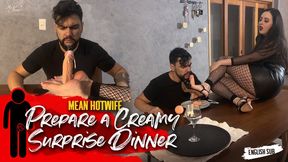 Nara prepares an unforgettable dinner for your cuck (1080 EN-sub)