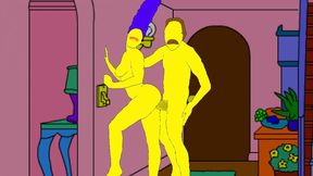 Simpsons Homer Visits Moe's Bar for Naughty Anime Fun