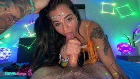 fitbadonk goes into a private room ready for a sloppy creampie!