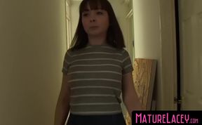 Interracial threesome with BBW Lacey Starr's wet pussy