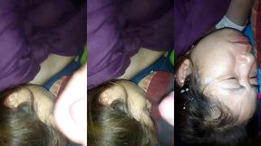 asian girlfriend amateur cumface facial cumshot