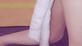 gaping, fisting and stuffing my hungry ass with a pillow!